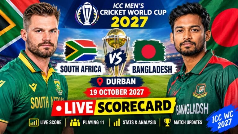 ICC Men’s World Cup 2027 South Africa vs Bangladesh