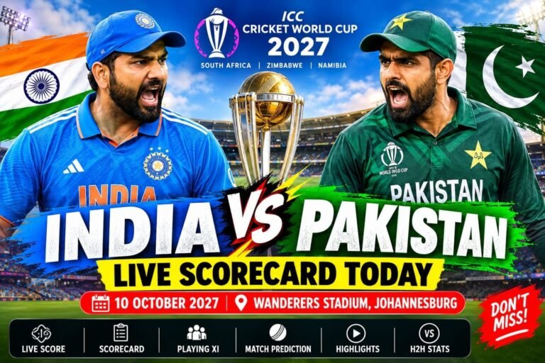ICC World Cup 2027 India vs Pakistan Playing 11