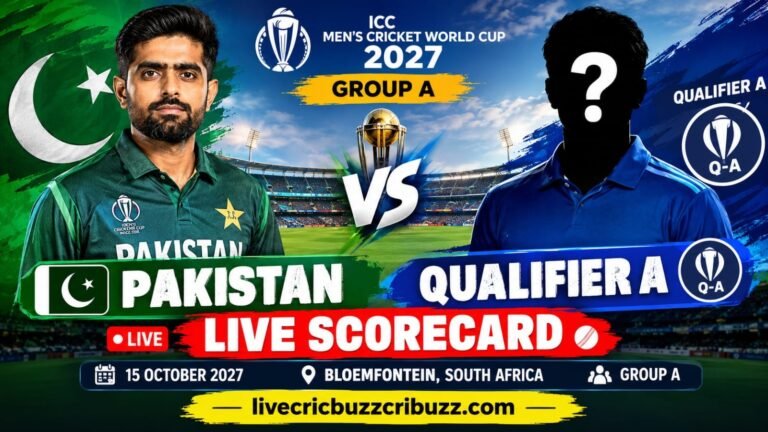 ICC World Cup 2027 Pakistan v Q-A Bloemfontein Scorecard
