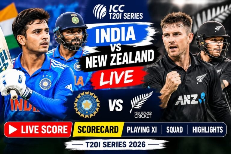 India vs New Zeeland 1st T20 Live Scorecard 2027